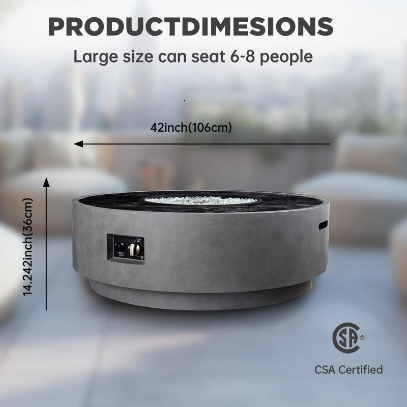 Gri Şömineli Orta Sehpa 107 cm - 105757