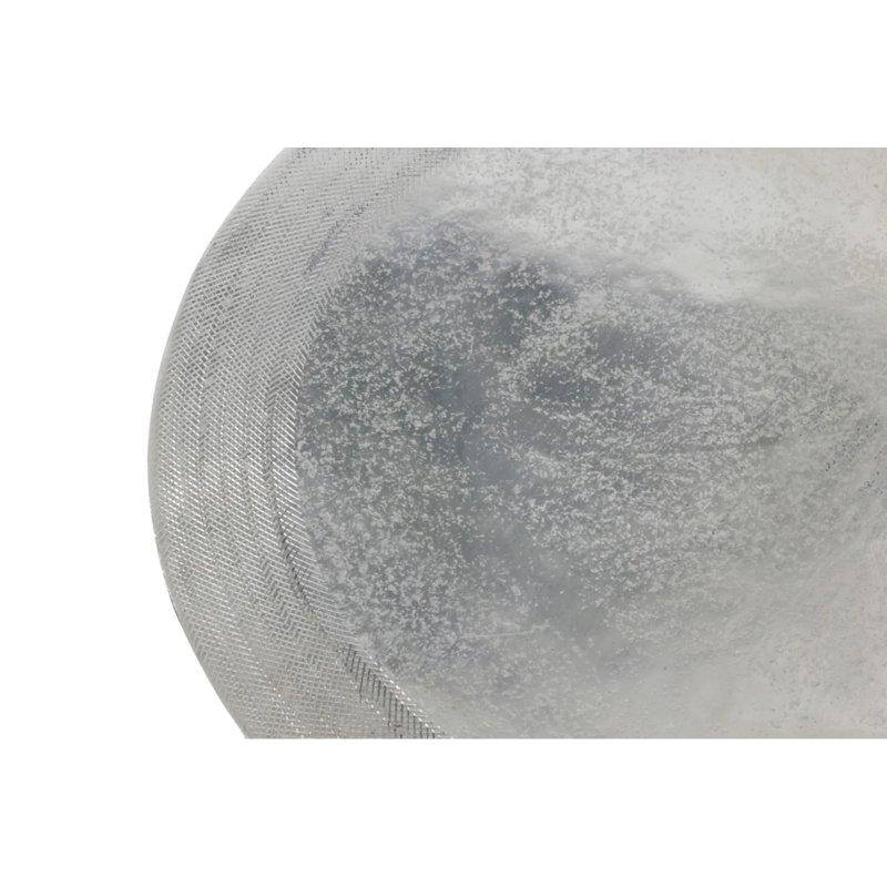 Gümüş Rengi Metal Yuvarlak Zigon Sehpa 49 cm - 106462