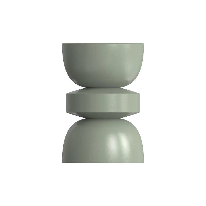 Haki Metal Parlak Yüzey Tasarım Yan Sehpa-30x45x30 cm - 110198