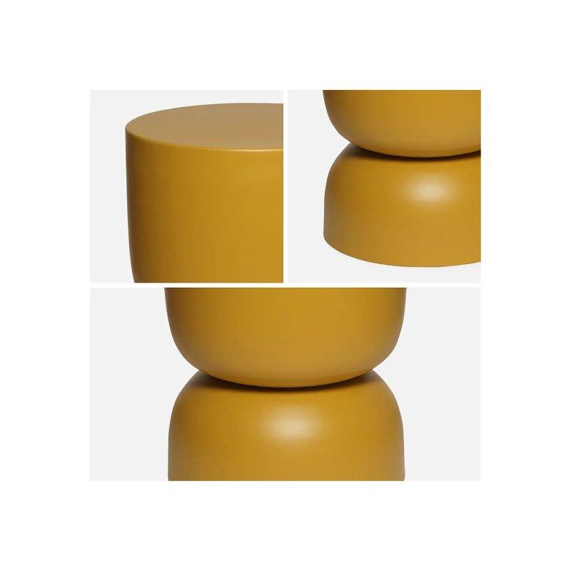 Hardal Metal Minimalist Tasarım Yan Sehpa-32x42x32 cm - 110258