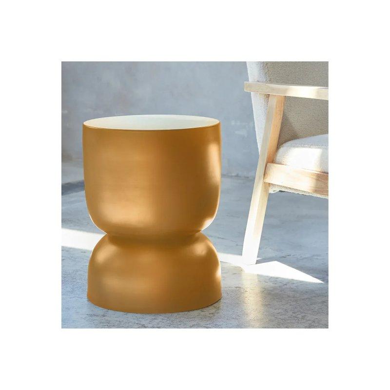 Hardal Metal Minimalist Tasarım Yan Sehpa-32x42x32 cm - 110258