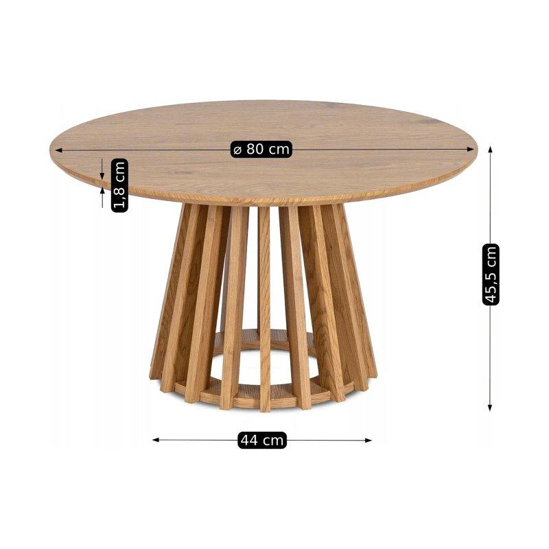 Harper Max Meşe Yuvarlak Orta Sehpa 80x45 cm - 102126