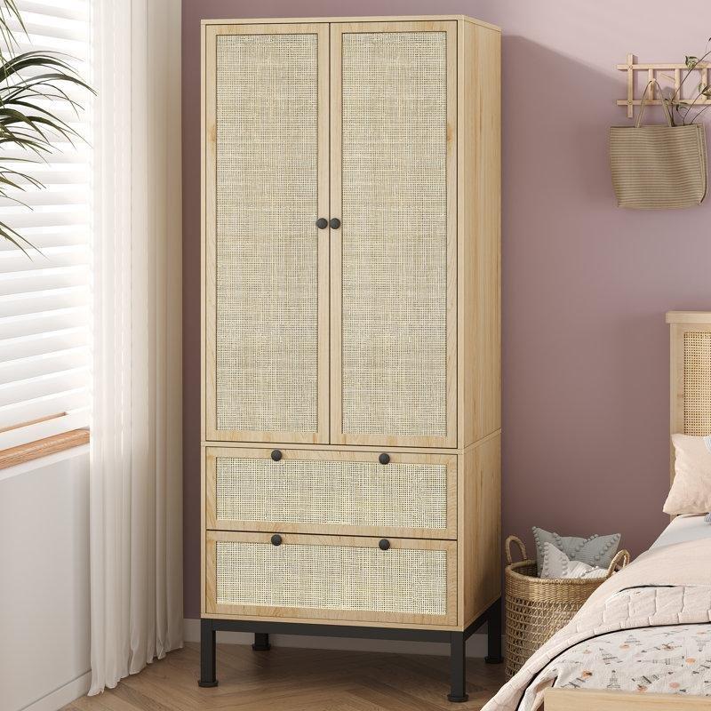 Hasır Kapılı Gardrop Doğal Rattan 188 cm x 76 cm - 91141