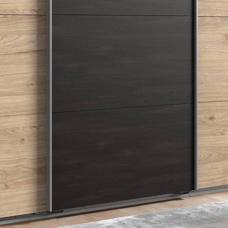 Hickory Oak Endüstriyel Ahşap Sürgülü Gardrop 270x210x65 cm - 90766