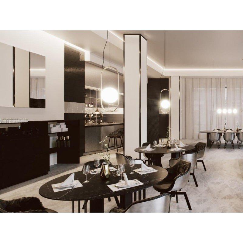 Joplin Seramik Masa 250x125 cm Mermer Desenli Beyaz Seramik Üst - 89374