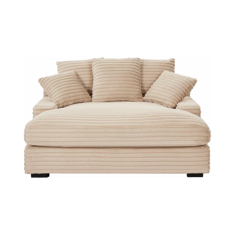 Kadife Fitilli 2 Kişilik Dinlenme Koltuğu, Ek Minderli-163x168x95 cm - 109880