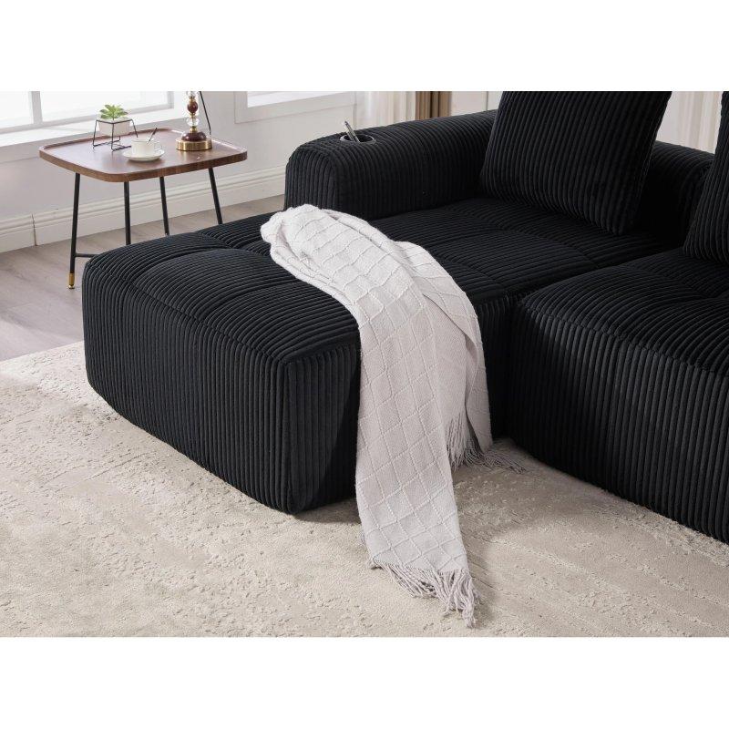 Kadife Fitilli Dinlenme Koltuğu-253x61x158 cm - 109739