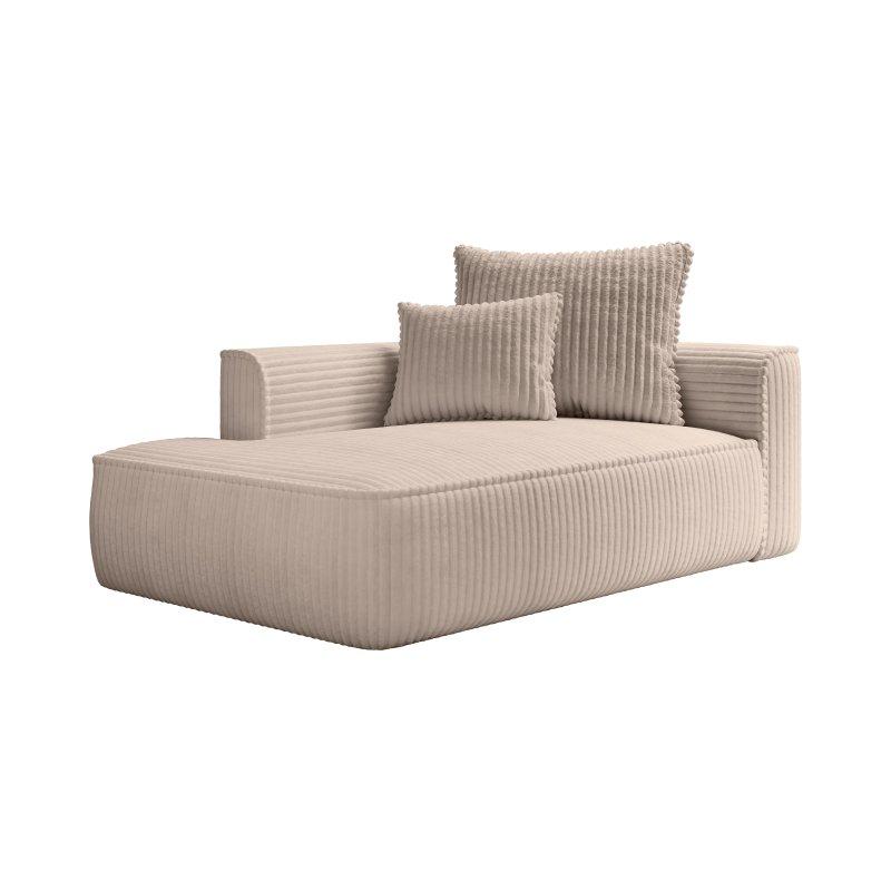 Kadife Fitilli Kumaş Kaplı Dinlenme Koltuğu Mavi-180x115x67 cm - 109898