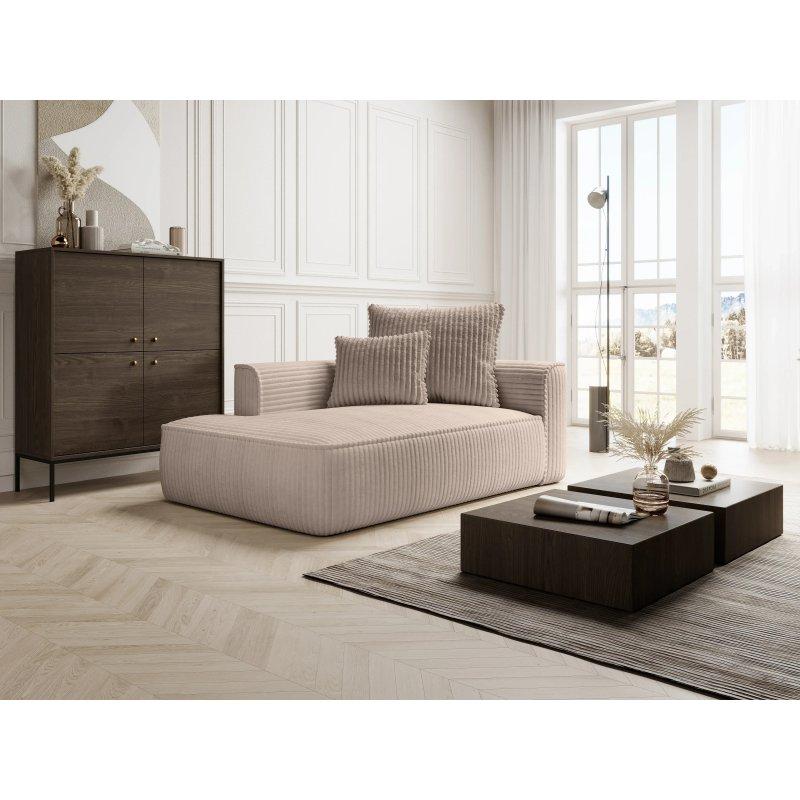 Kadife Fitilli Kumaş Kaplı Dinlenme Koltuğu Mavi-180x115x67 cm - 109898