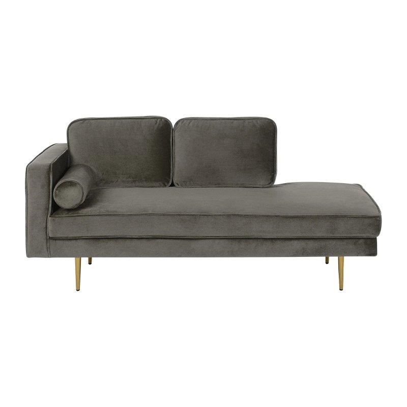 Kadife Kumaş Taupe Gri Dinlenme Koltuğu-171x79x63 cm - 109745