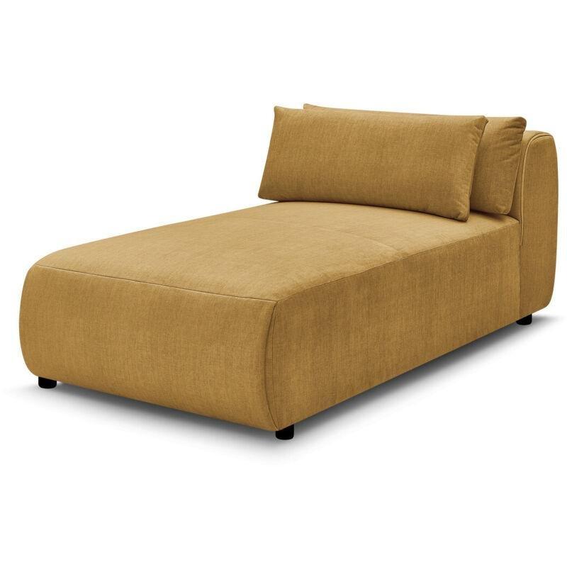 Kadife Sarı Başlıklı Tek Kişilik Uzanma Dinlenme Koltuğu 94x178x97 cm - 109048