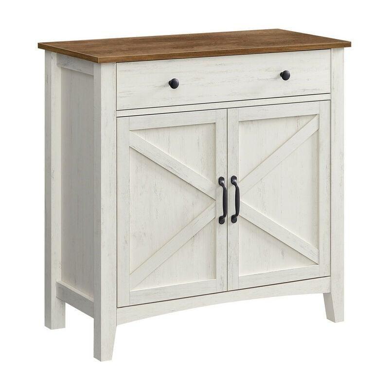 Kahve Köşesi 80x40x80 cm Endüstriyel Ahşap Beyaz-Kahverengi - 100210