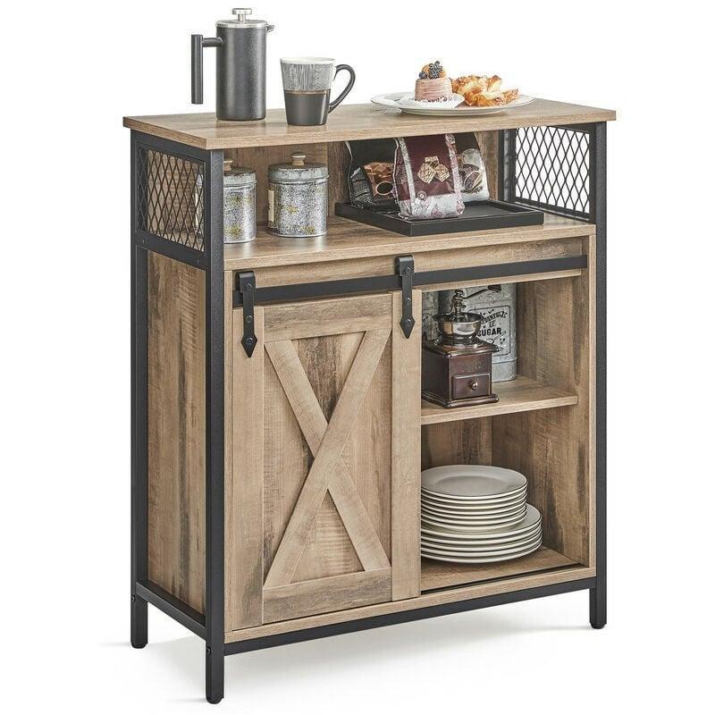 Kahve Köşesi Endüstriyel Ahşap ve Metal 70x30x80 cm - 100225