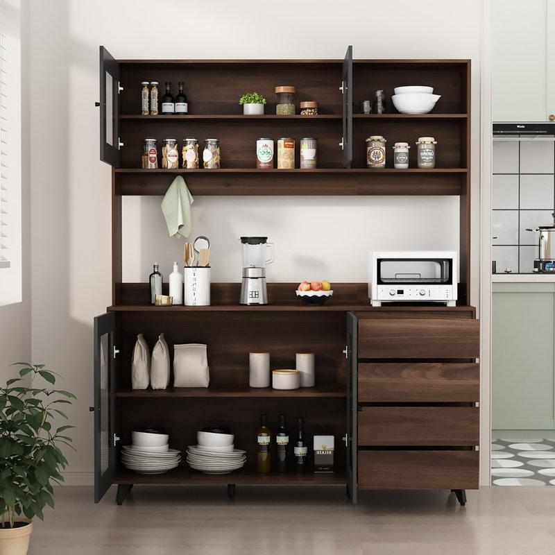 Kahverengi Camlı Çok Amaçlı Dolap 190x160x40 cm - 93001