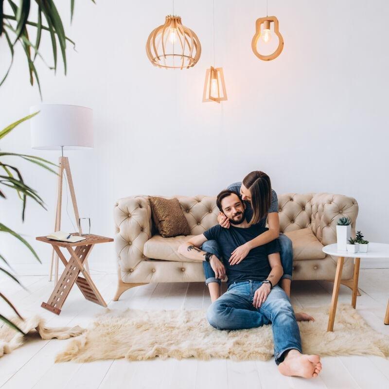 Kahverengi Ceviz Katlanır Ahşap Yan Sehpa-41x33x33 cm - 110505