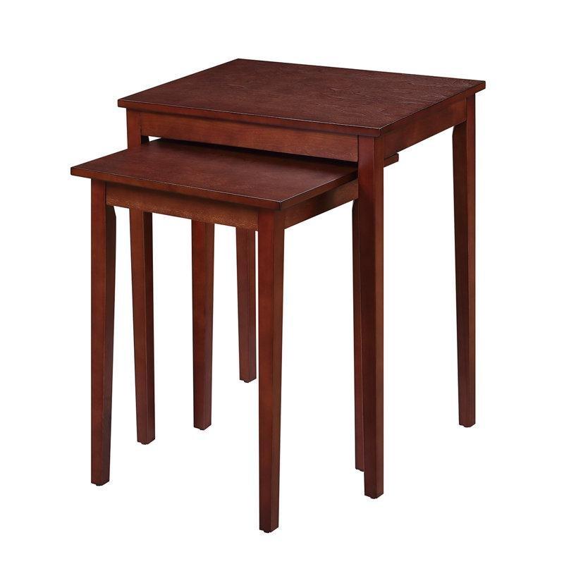 Kahverengi Endüstriyel Ahşap İkili Klasik Zigon Sehpa 67 cm - 108319