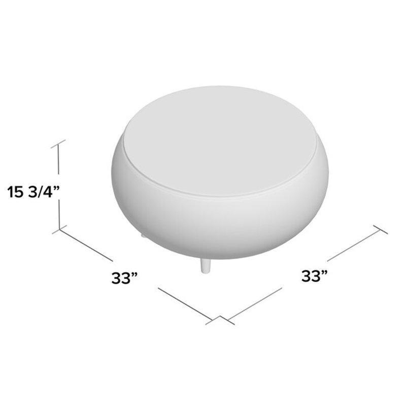 Kahverengi Hasır Yuvarlak Bohem Orta Sehpa 84 cm - 105247