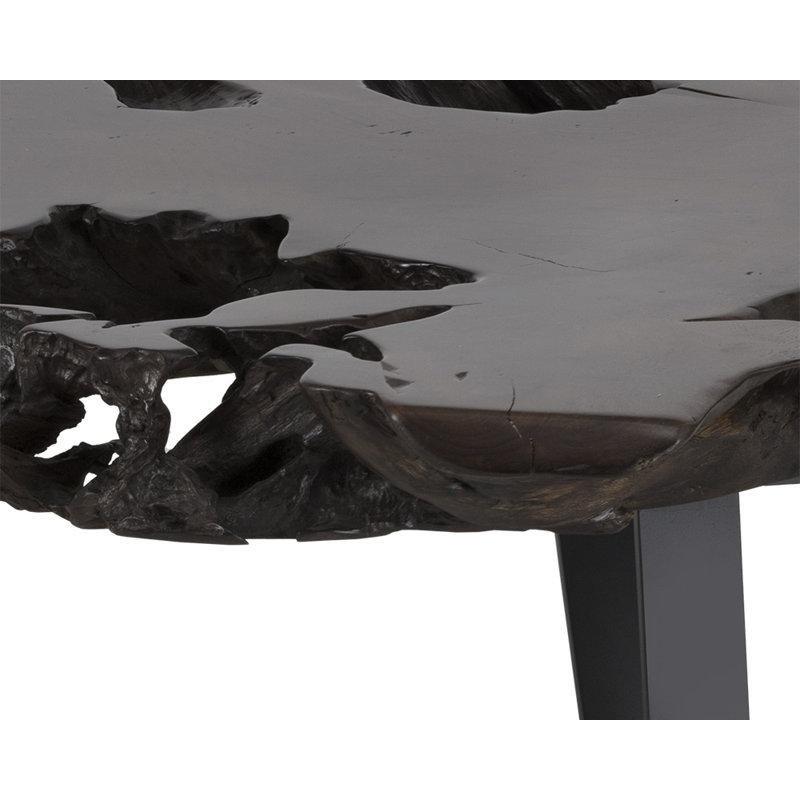 Kahverengi Masif Ağaç Kütük Orta Sehpa 152x114x38 cm - 105298