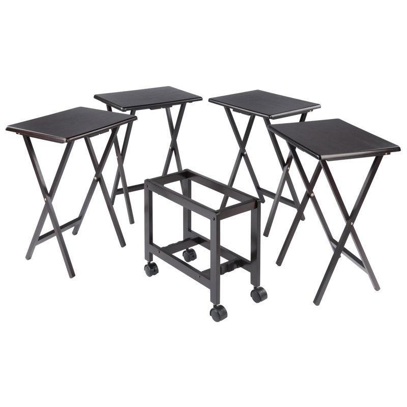 Kahverengi Masif Ahşap Çanta Zigon Sehpa 37 x 48 cm 5 Parça - 108769