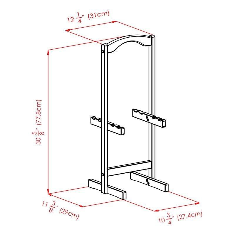Kahverengi Masif Ahşap Katlanır Zigon Sehpa 37x48 cm - 108256