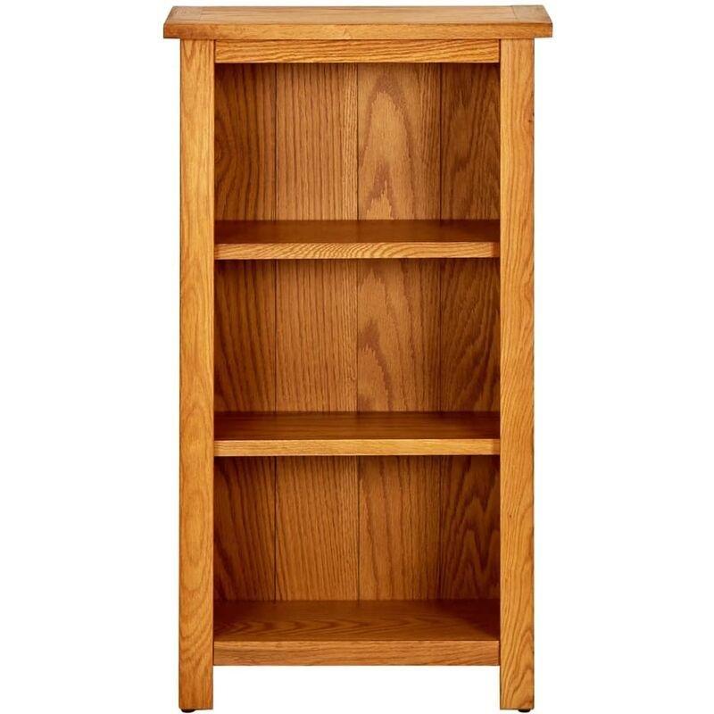 Kahverengi Masif Meşe Ahşap 3 Raflı Bohem Yan Sehpa-45x23x82 cm - 111063
