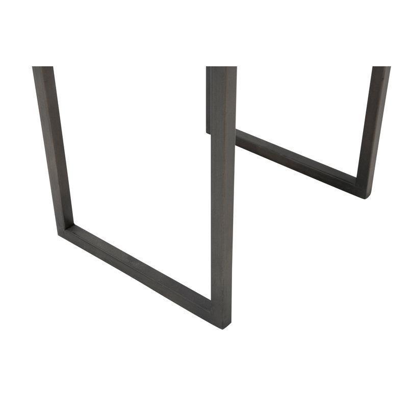 Kahverengi Metal Ferforje Zigon Sehpa 75x35x25 cm - 108226