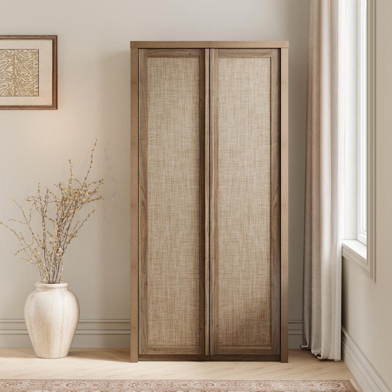 Kahverengi Rattan Çok Amaçlı Dolap 170x80x39 cm - 92971