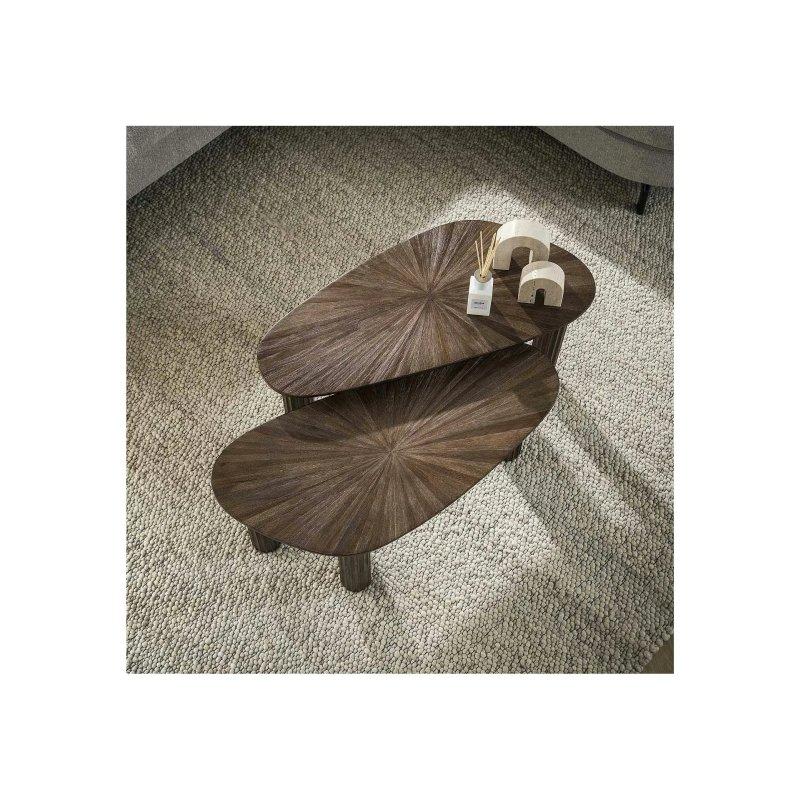 Kahverengi Tekli Zigon Sehpa 84x39x43 cm - 106630