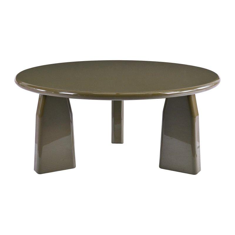 Kahverengi Yuvarlak Orta Sehpa Endüstriyel Ahşap 90x90 cm - 102621