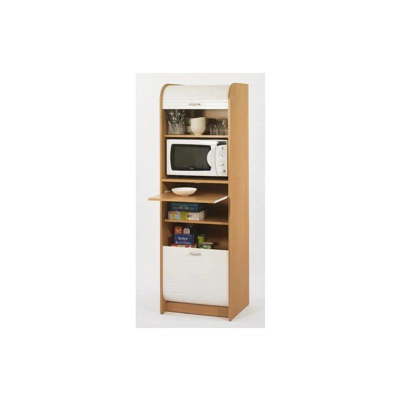 Kayın ve Beyaz Çok Amaçlı Dolap 58 cm 181 cm 47 cm - 92281