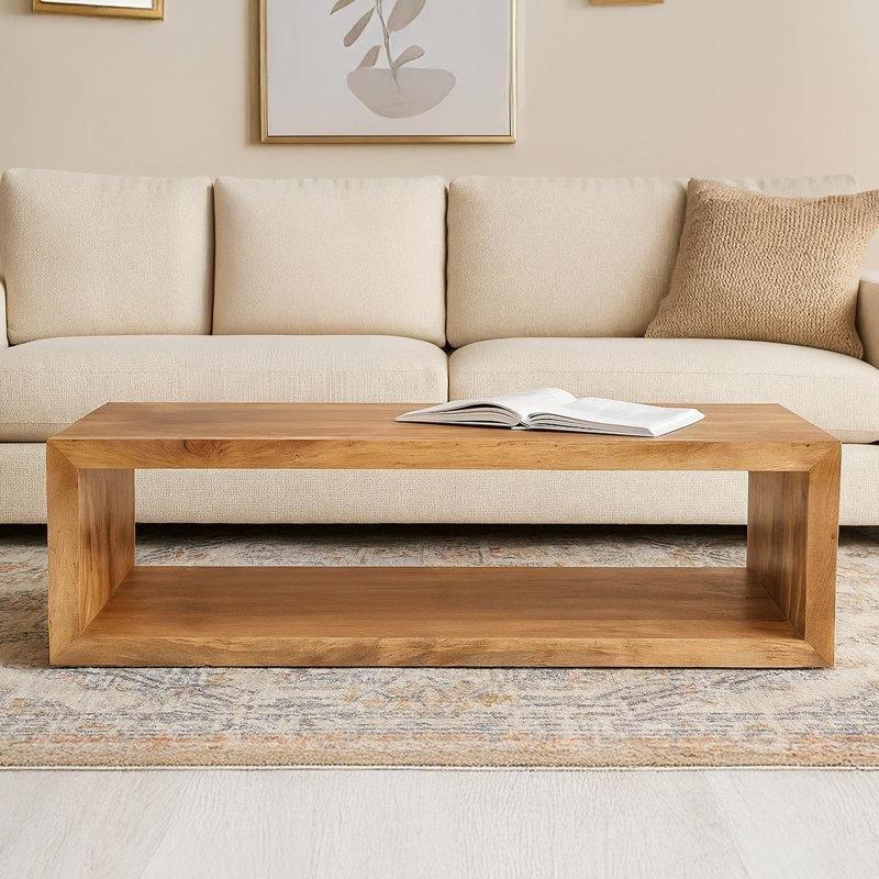 Keli Walpole Masif Mango Ağacı Dikdörtgen Orta Sehpa 147 x 61 x 48 cm - 104656
