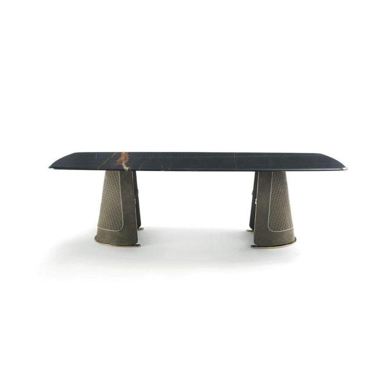 Konik Ayaklı Mermer Masa 220x100 cm - 91612