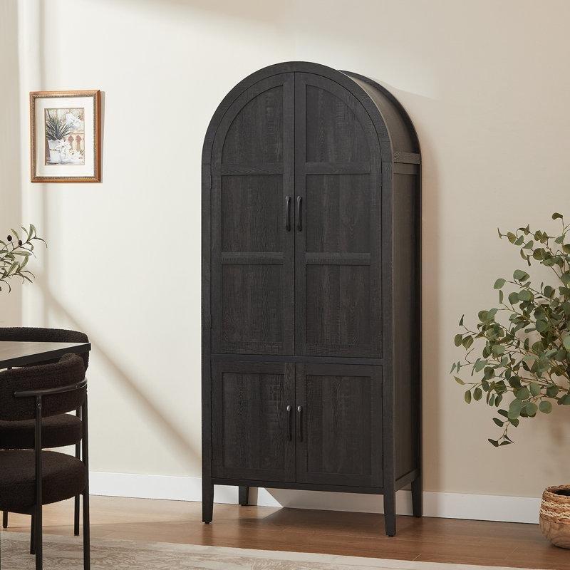 Koyu Gri Kemerli Çok Amaçlı Dolap 180x79x40 cm - 92944
