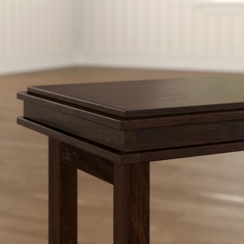 Koyu Kahverengi Masif Ahşap Gazetelikli Gazetelik Yan Sehpa-51x42x26 cm - 112950