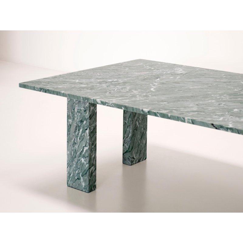 Krem ve Siyah Mermer Masa 250x130 cm - 92179