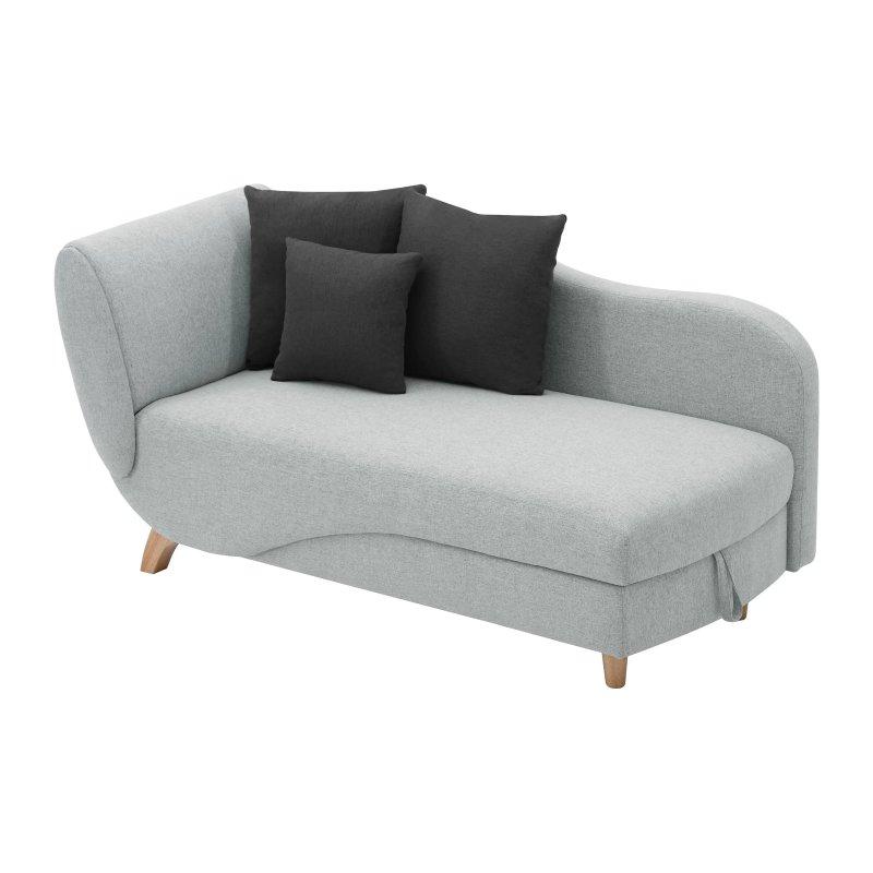 Kumaş Dinlenme Koltuğu, Açılır, Saklama Sandıklı, Açık Gri-160x81x80 cm - 110138