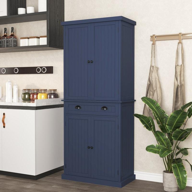 Lacivert MDF Çok Amaçlı Dolap 183 cm - 93094