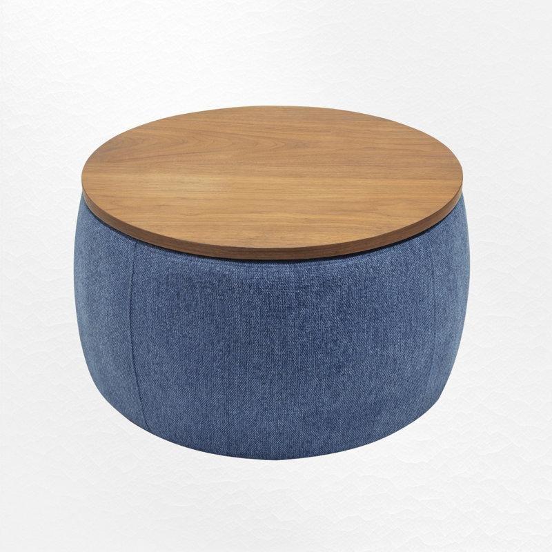 Lacivert Orta Sehpa Endüstriyel Ahşap Üstü 65 cm - 104398