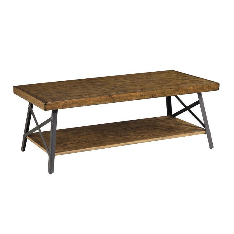 Laguna Masif Çam Ahşap ve Metal Dikdörtgen Orta Sehpa 122x61 cm - 104986