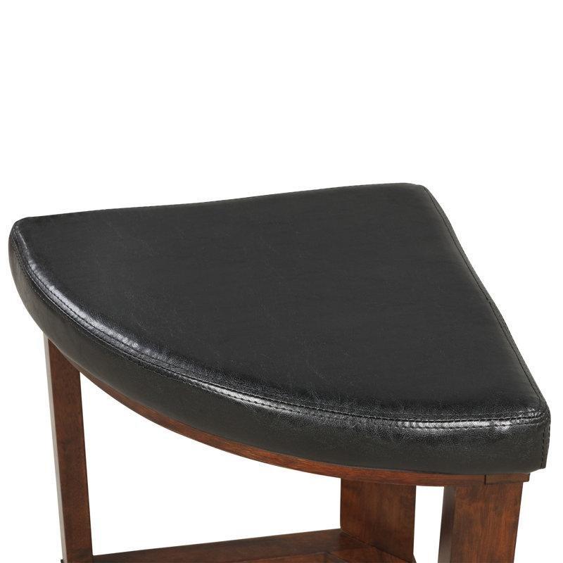 Landaverde Cam Üstü Puflu Orta Sehpa 91x99x91 cm - Masif Ahşap ve 4 Adet Koltuk - 104761