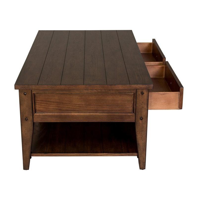 Laron Dikdörtgen Eskitme Orta Sehpa Açık Ceviz 48x27 cm - 104143