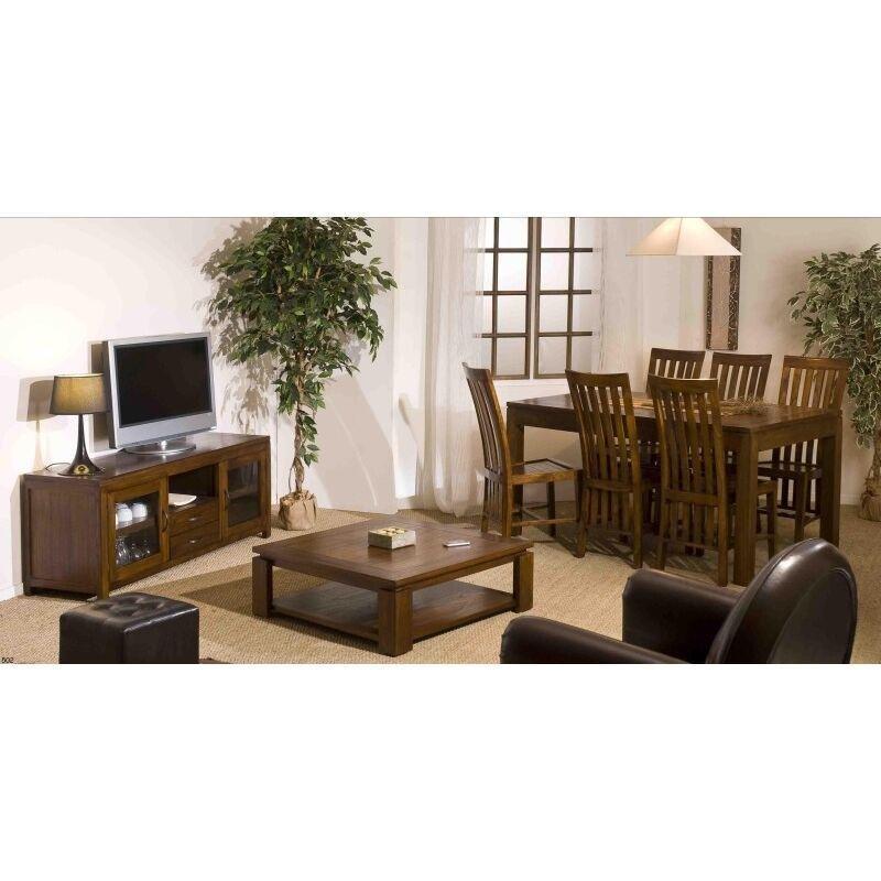 Lauren Mindi Ahşap Kare Orta Sehpa 90x90 cm Kahverengi - 103317