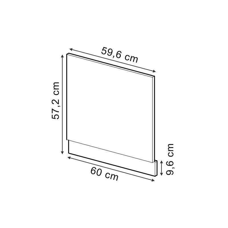 Lave-vaisselle Façade Paneli Endüstriyel Ahşap Bordo Parlak 60x57 cm - 100875