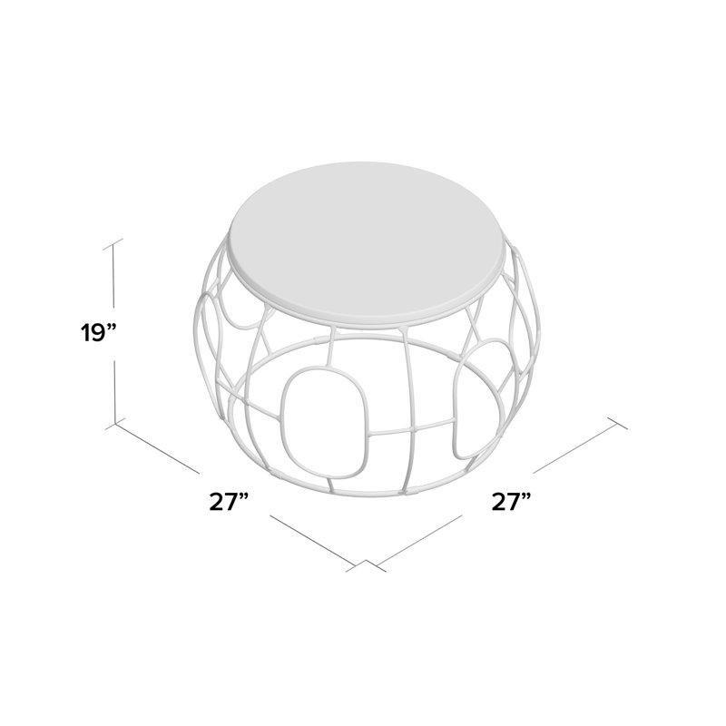 Legaspi Metal Siyah Granit Üstü Yuvarlak Orta Sehpa 69 cm - 104356