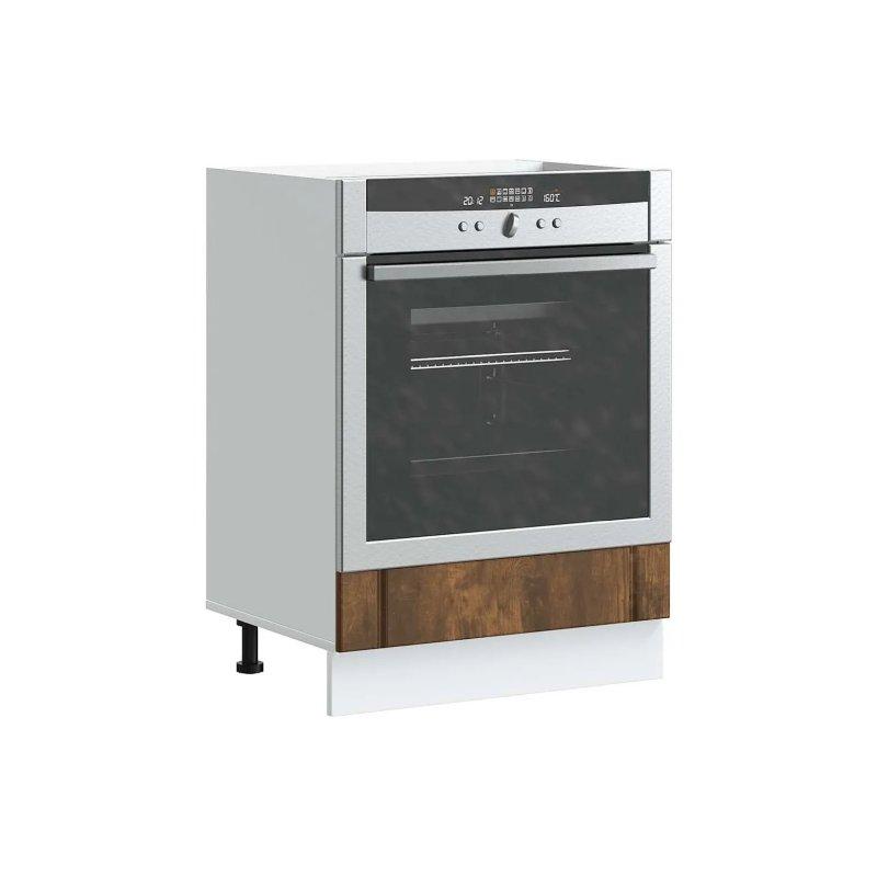 Lucca Endüstriyel Ahşap Fırın Dolabı 60x46x82 cm Koyu Meşe - 100623