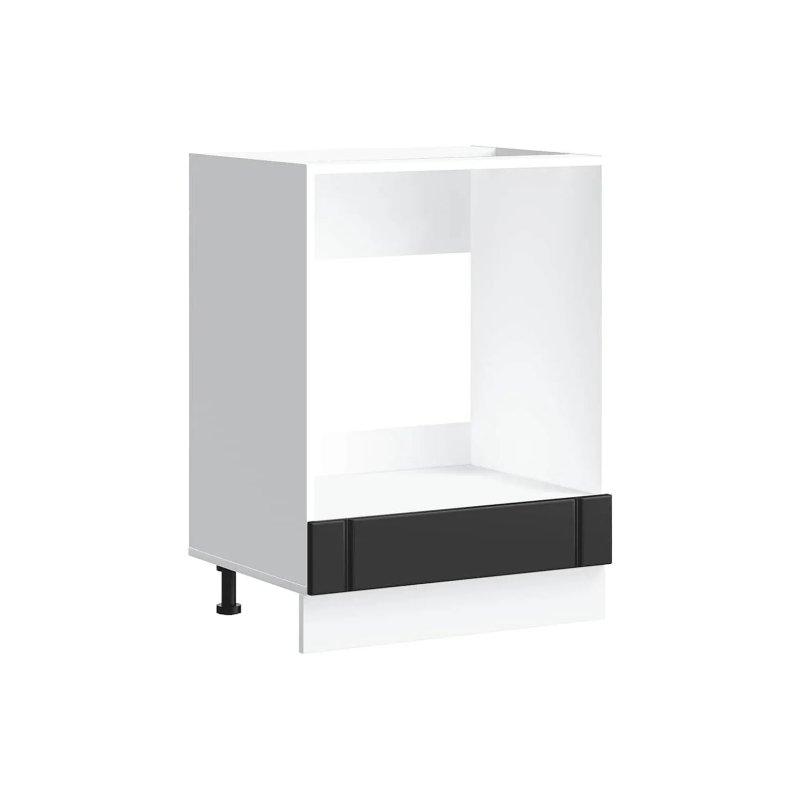 Lucca Endüstriyel Ahşap Fırın Dolabı 60x46x82 cm Siyah - 100635