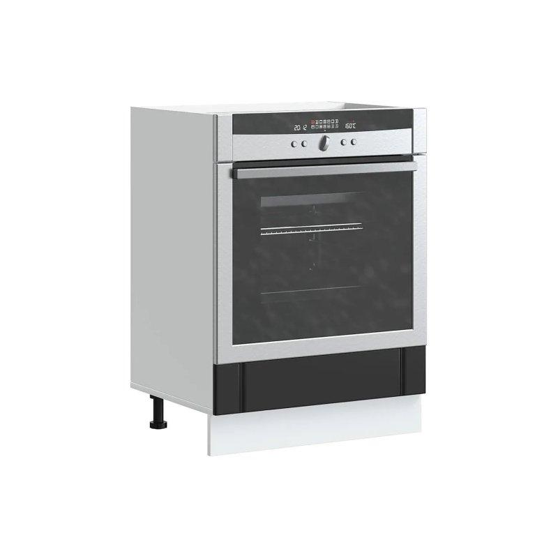 Lucca Endüstriyel Ahşap Fırın Dolabı 60x46x82 cm Siyah - 100635