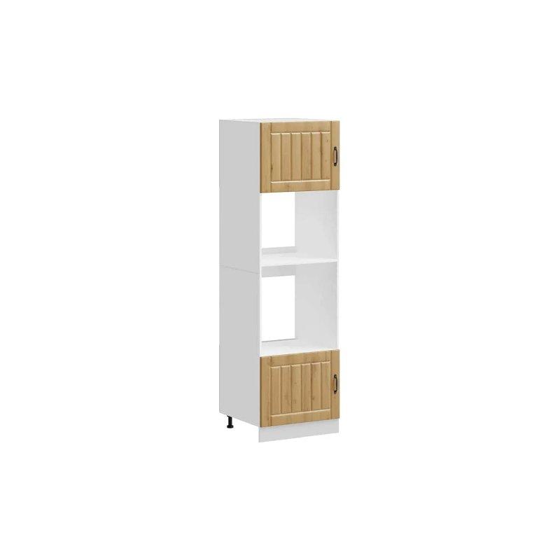 Lucca Endüstriyel Ahşap Fırın Dolabı 60x57x207 cm Doğal Ahşap Rengi - 100602