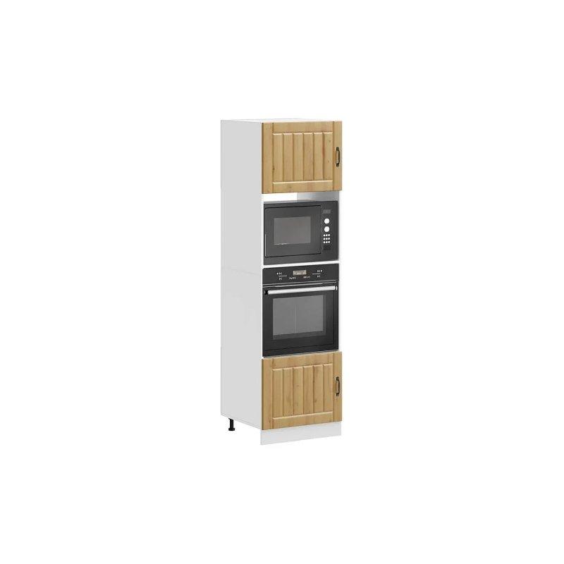 Lucca Endüstriyel Ahşap Fırın Dolabı 60x57x207 cm Doğal Ahşap Rengi - 100602