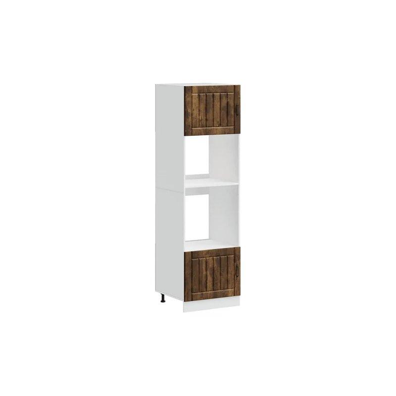 Lucca Endüstriyel Ahşap Fırın Dolabı 60x57x207 cm Dumanlı Meşe - 100605